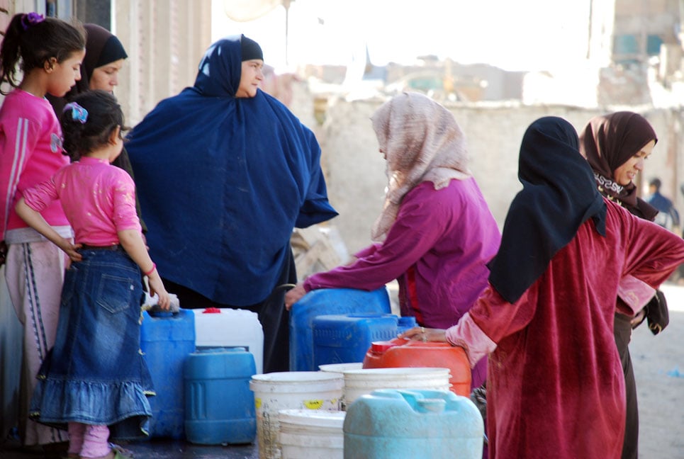 Slum dwellers in Cairo struggle to get enough water for their daily needs