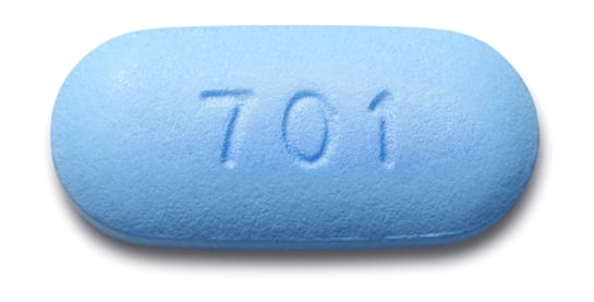 The antiretroviral, Truvada, manufactured by Gilead