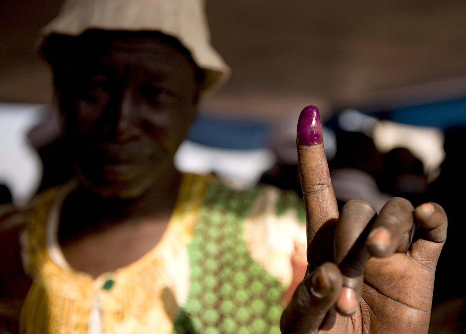 A man at a Juba polling station on voting day in the Southern Sudan referendum