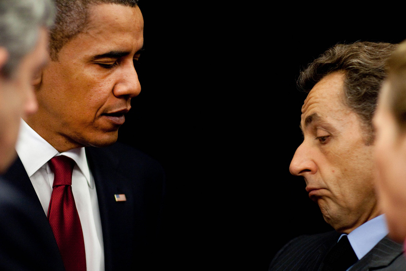 U.S President Barrack Obama and French President Nicolas Sarkozy