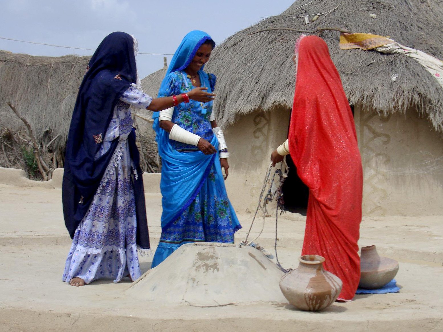 Rainwater harvest helps but due to inadequate rainfall its not a permenant solution. Tharparkar District in Sindh province