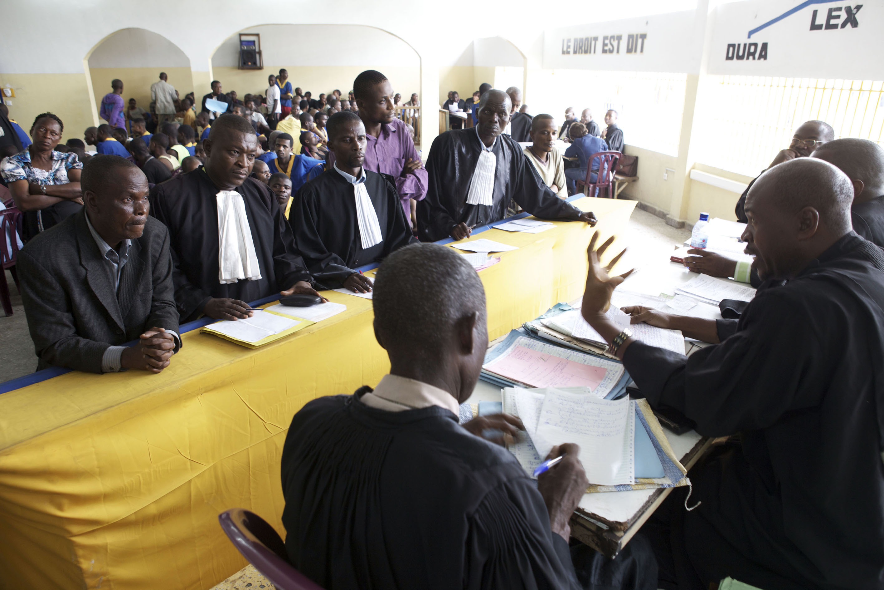 The father of a 13 year old girl attends the trial of her alleged rapists in Kinshasa, 26 April 2011. Rape cases are very frequent in the DRC, not only in the eastern provinces where insecurity persists. Indeed, most cases remain unpunished because the vi