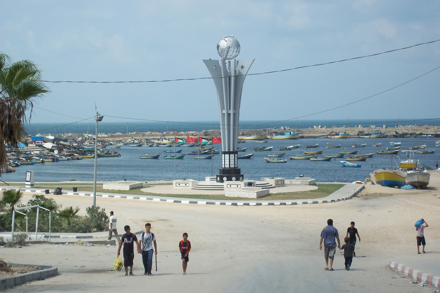 The Hamas-led government in Gaza put up a memorial to nine Turkish activists killed trying to break Israel’s naval blockade in May 2010

