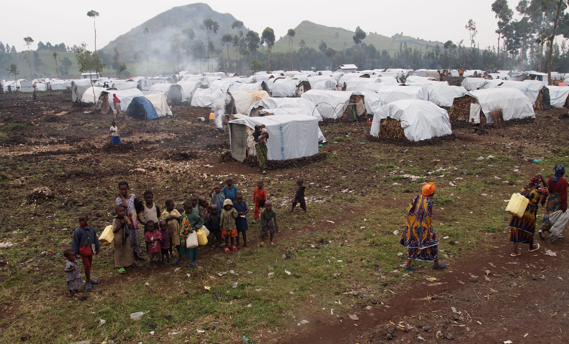 IDP camp at Kanyarucinya north of Goma