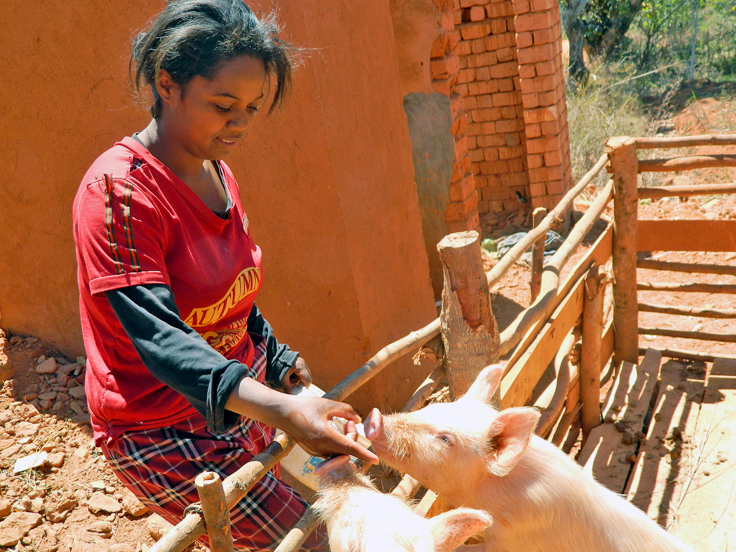 Liliana Lova Rahoaritsalamanirinarisoa, 25, a single mother from the village of Ambohimanga Rova