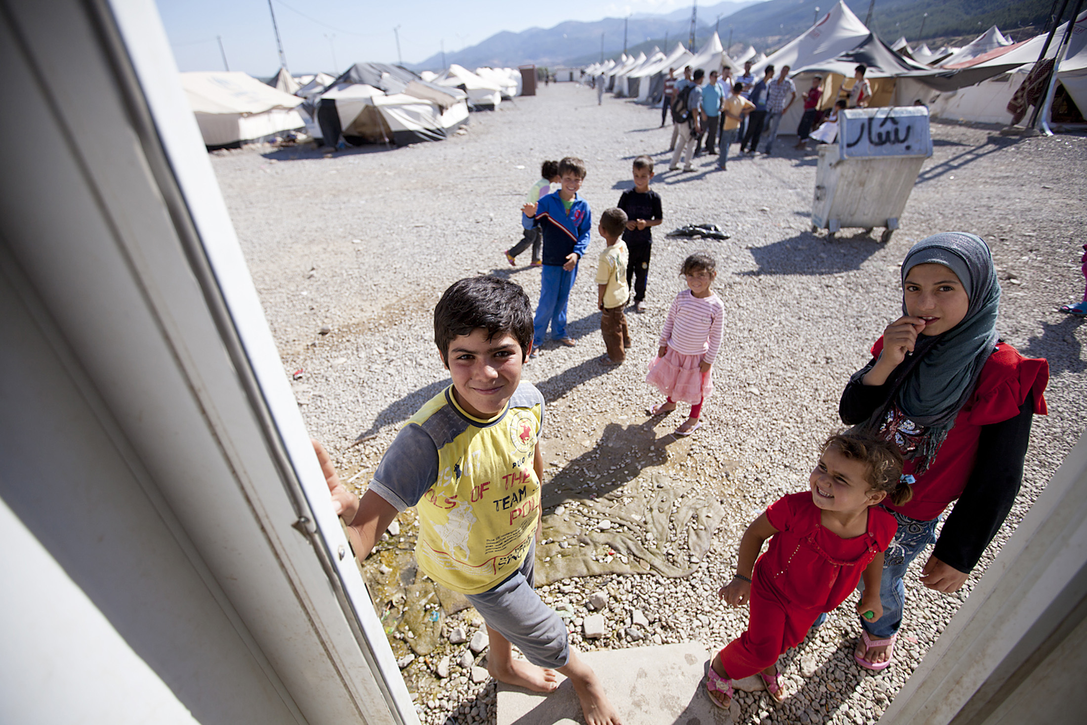 More than half of the refugees are children and teenagers (Islahiya camp, southern Turkey)