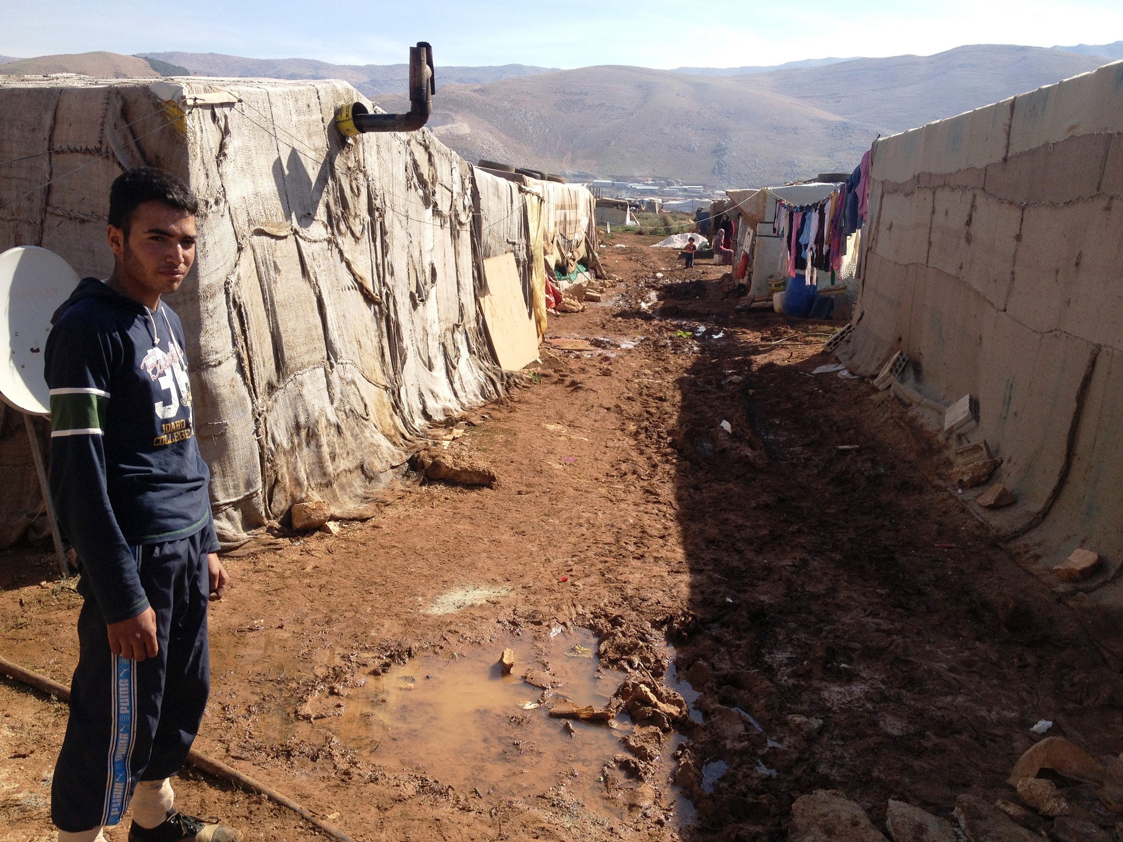 Makeshift refugee homes in Lebanon's Beka'a Valley. (Nov 2012)