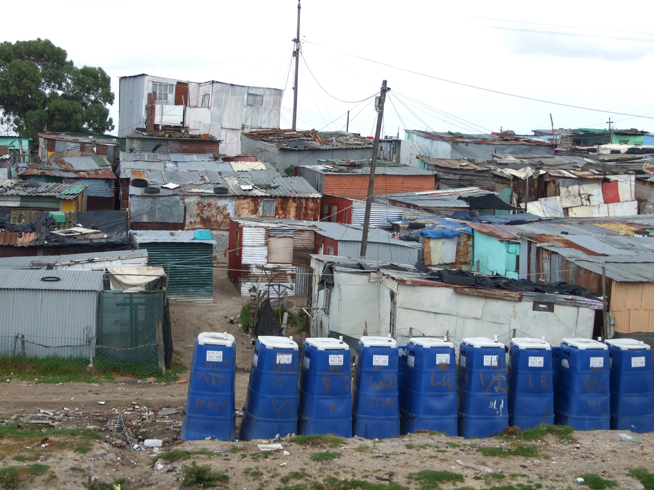 An informal settlement in the Cape Town township of Khayelitsha