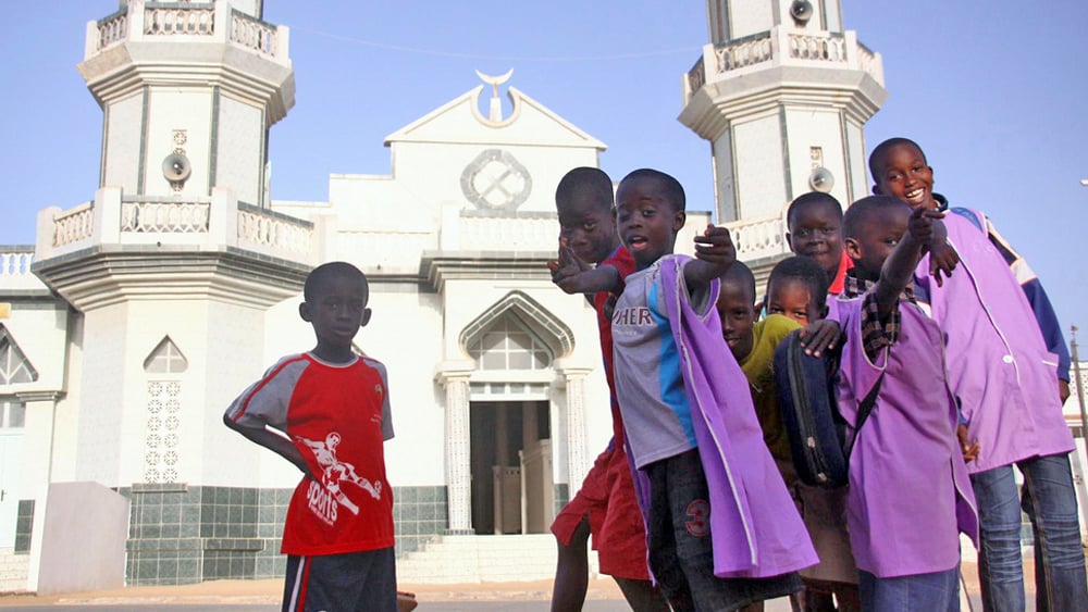 Children outside Mouride mosque, Yoff neighborhood, Dakar