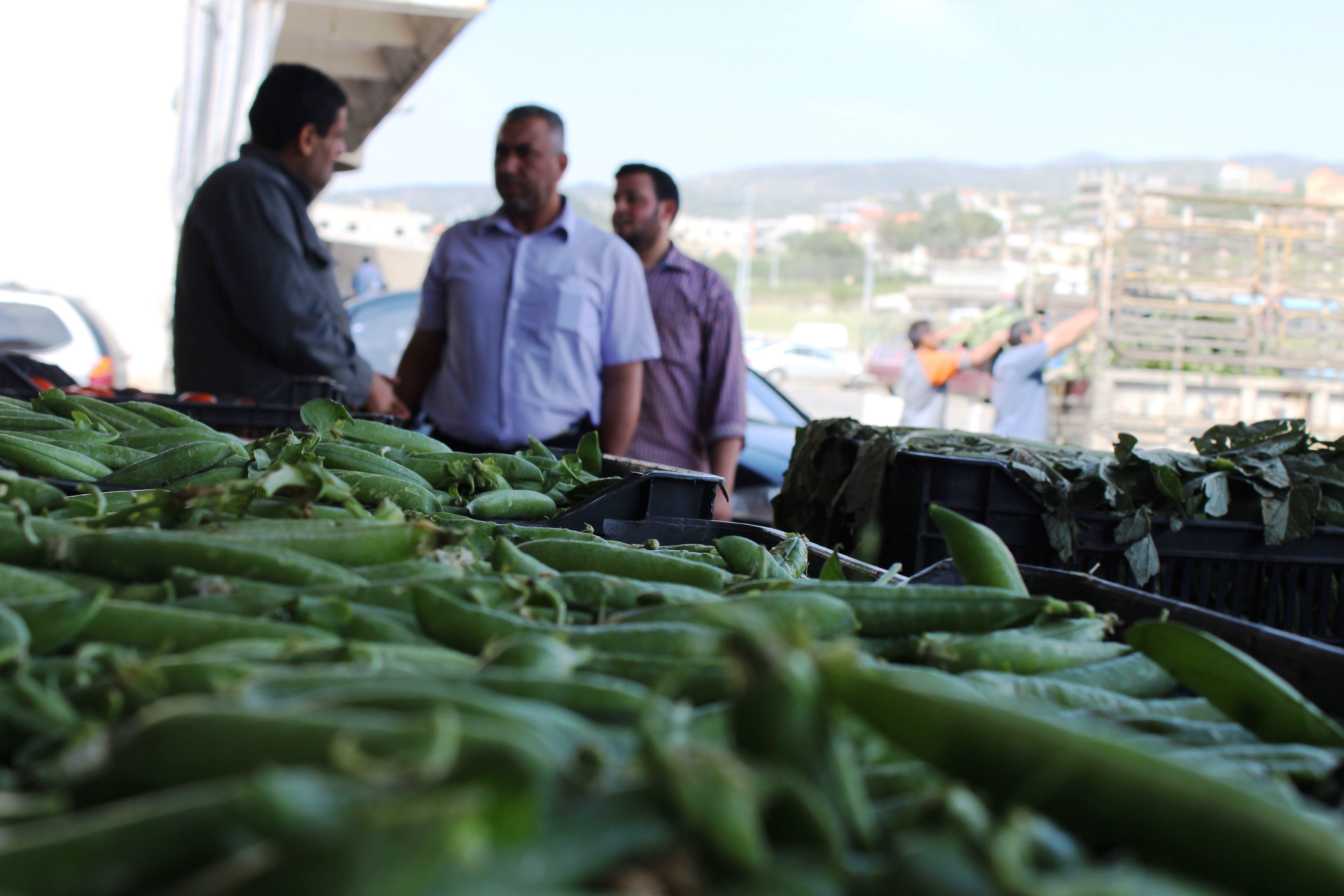 Firzil market, one of the biggest fruit and vegetable markets in Lebanon’s fertile Beka’a Valley, and a transit place for farmers and merchants. Lebanon's agriculture has suffered as a result of the crisis next-door in Syria