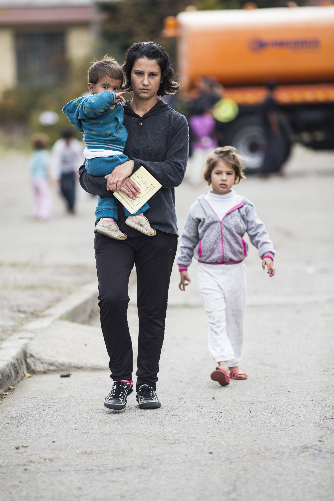 Zahra Omar Abdelatif fled the Kurdish region of Syria with her husband and three children "because everyone was killing each other". They paid a smugger $2,000 to get to Bulgaria and now live in an abandoned schoolhouse awaiting their asylum application t