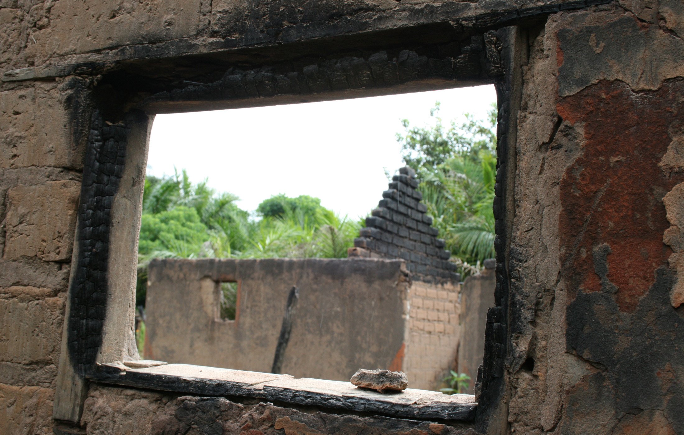 Damaged houses in DRC’s Katanga province