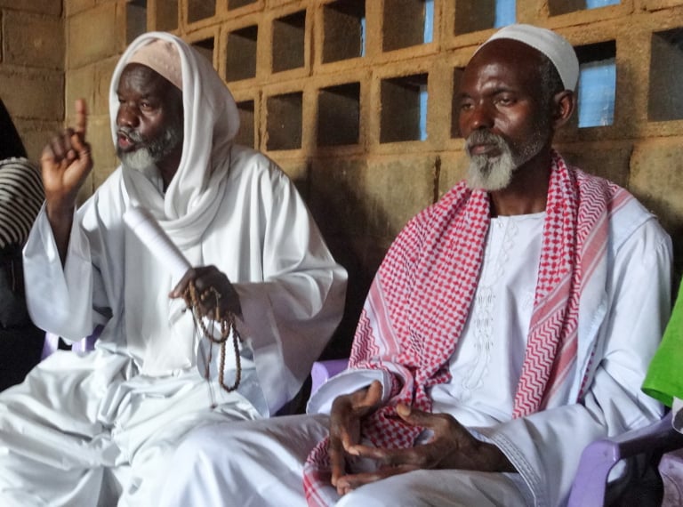 Muslim community leaders in Bossangoa. 