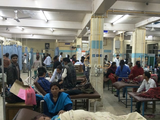 Inside a hospital in Kathmandu. Access to healthcare remains a key challenge in Nepal