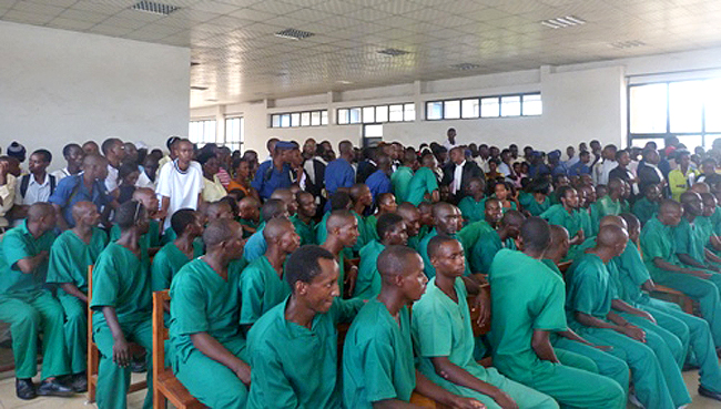 Detained members of the opposition MSD party in court following unrest in March