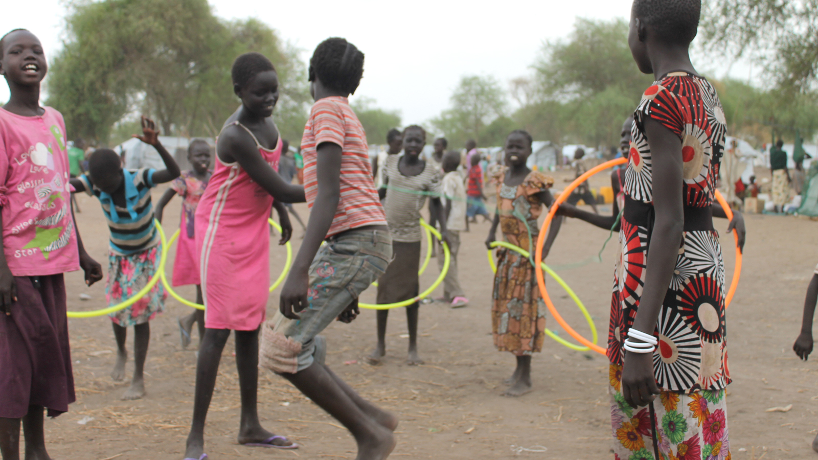 Children at a child friendly space supported by Plan International in Awerial, Lakes State (Apr 2014)