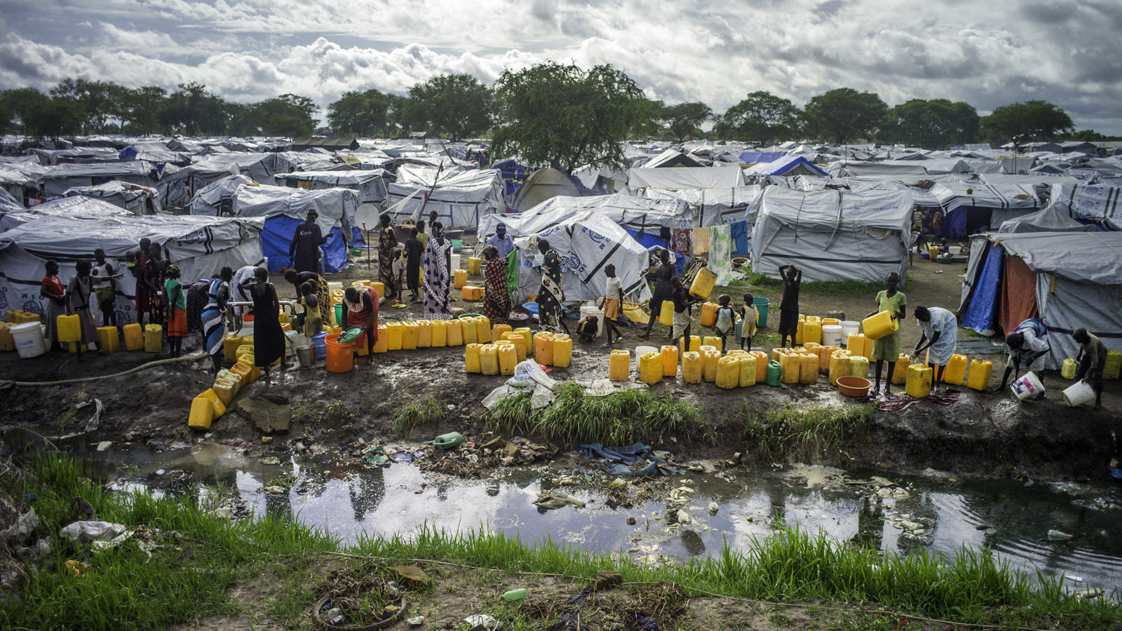 Oxfam water point, UN base, Juba, South Sudan