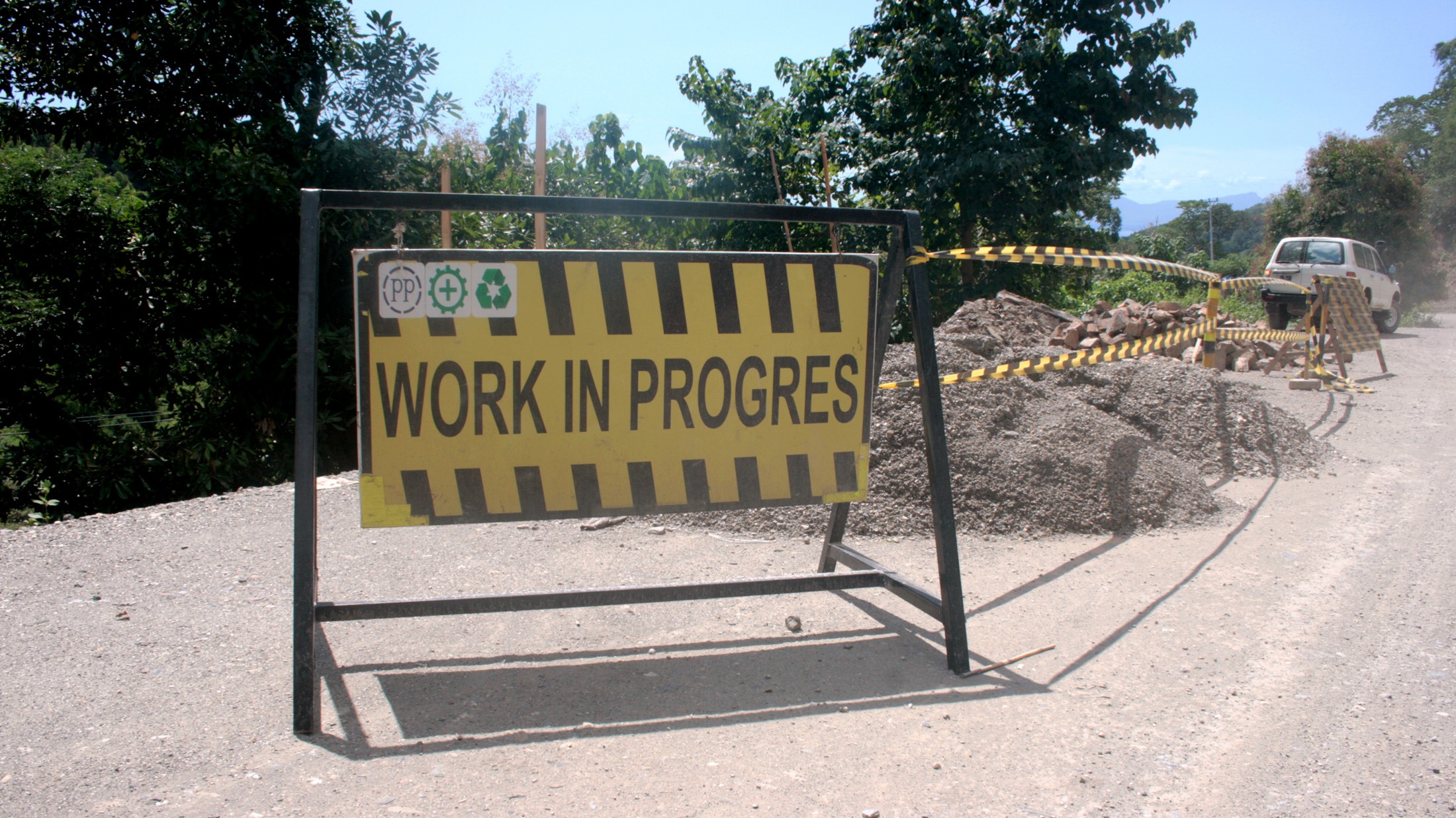 70 percent of Timor-Leste's infrastructure was destroyed after an independence vote in 1999 enraged Indonesia. The government has been re-building since, but corruption and weak capacity have stalled many projects, like this one on the road from Dili to E