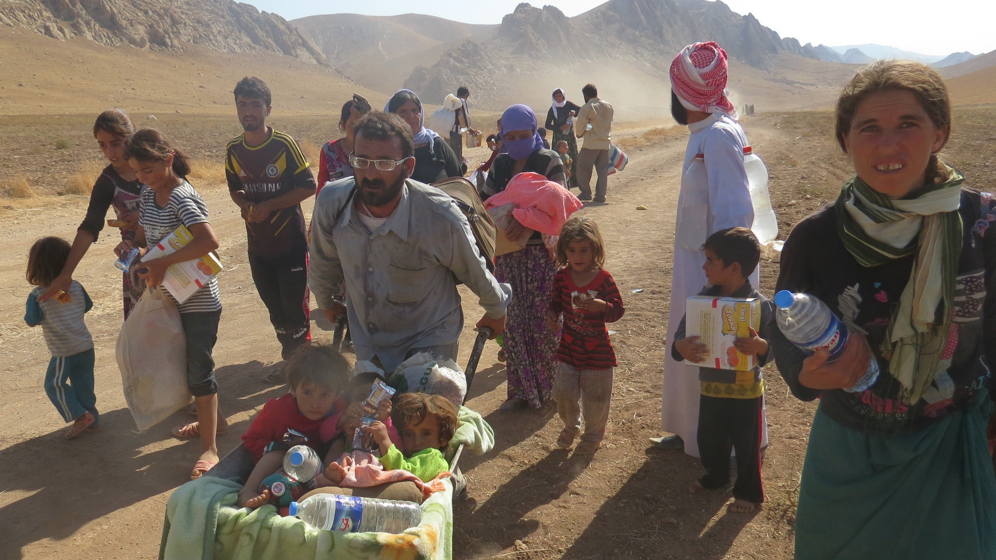 Thousands of Iraqis have fled the Sinjar region following advances by the group calling themselves the Islamic State (ISIS). 