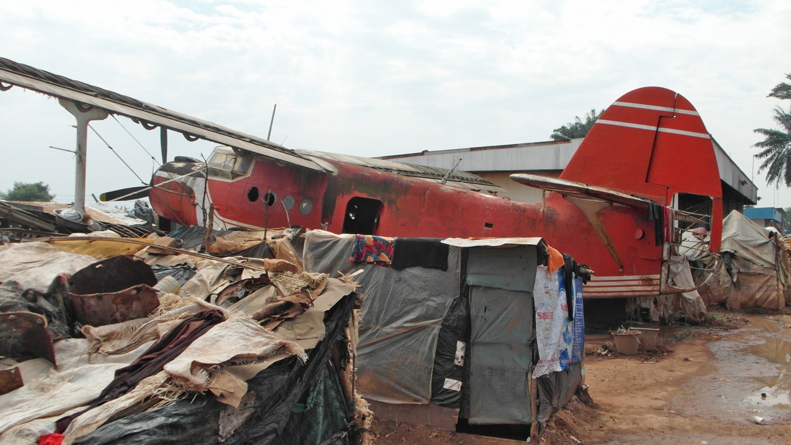 M’Poko camp for displaced people, adjacent to Bangui’s international airport