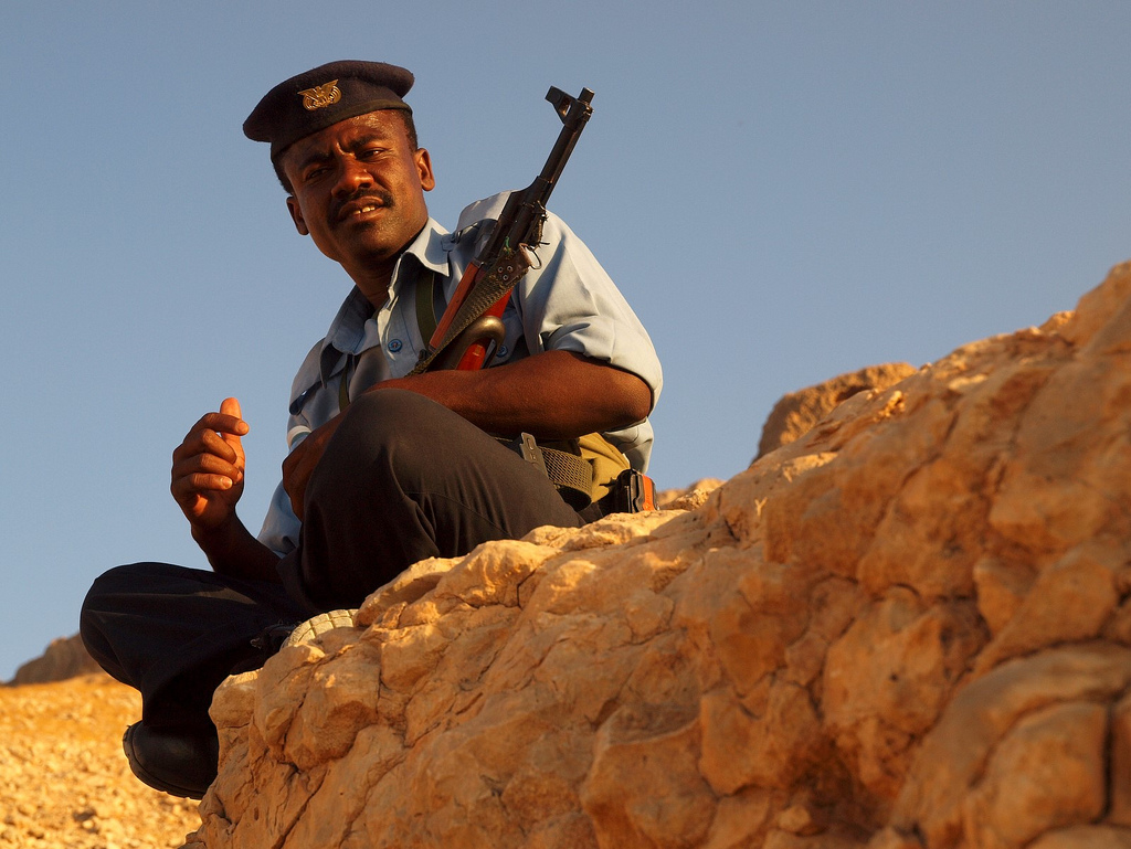 A Yemeni guard 