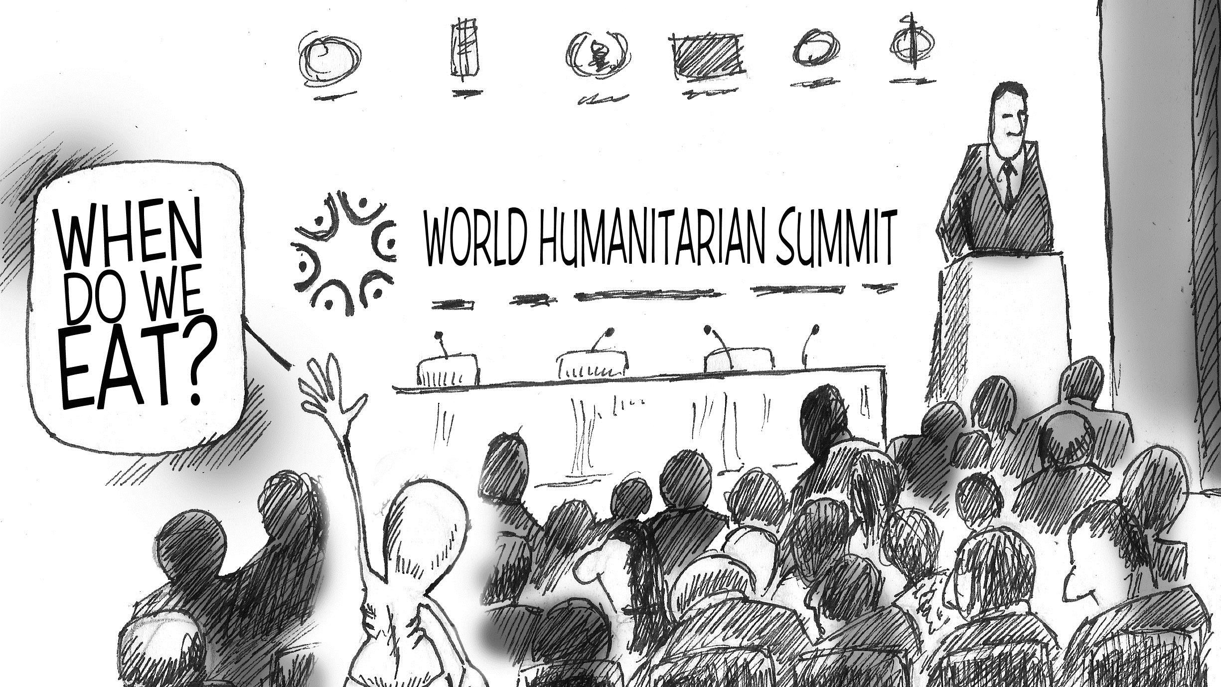 Cartoon by @gathara for @irinnews on World Humanitarian Summit