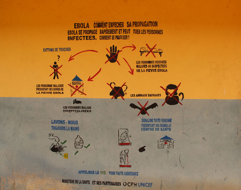 Ebola prevention mural in Guinea