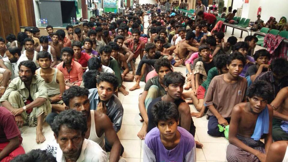 More than 1,100 migrants and asylum seekers came ashore on the Malaysian island of Langkawi after being abandoned by their smugglers. They are being held at two temporary holding centres prior to be transferred to detention facilities on the mainland.