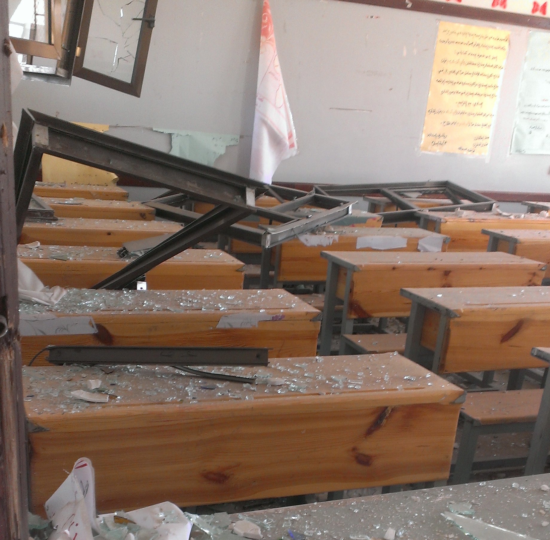 Ibn Sena school in Faj Attaan district, Sanaa, after being hit by an airstrike in May 2015