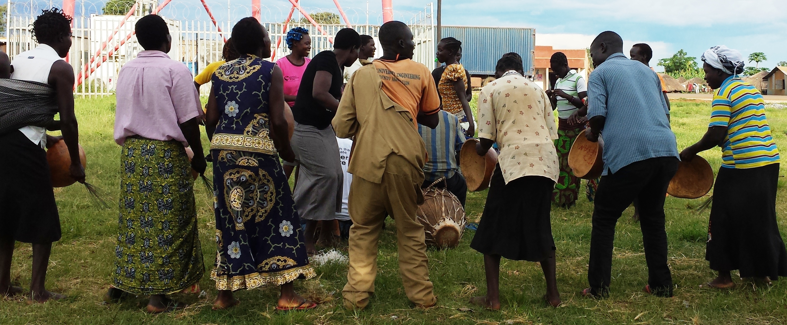 The children born of war and their mothers performing Acholi traditional dance in Atiak sub county, Amuru district