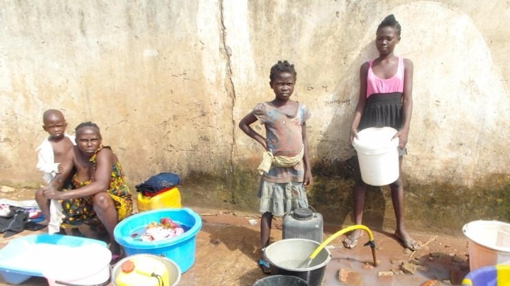 Lack of clean water is a major concern in the Central African Republic. 