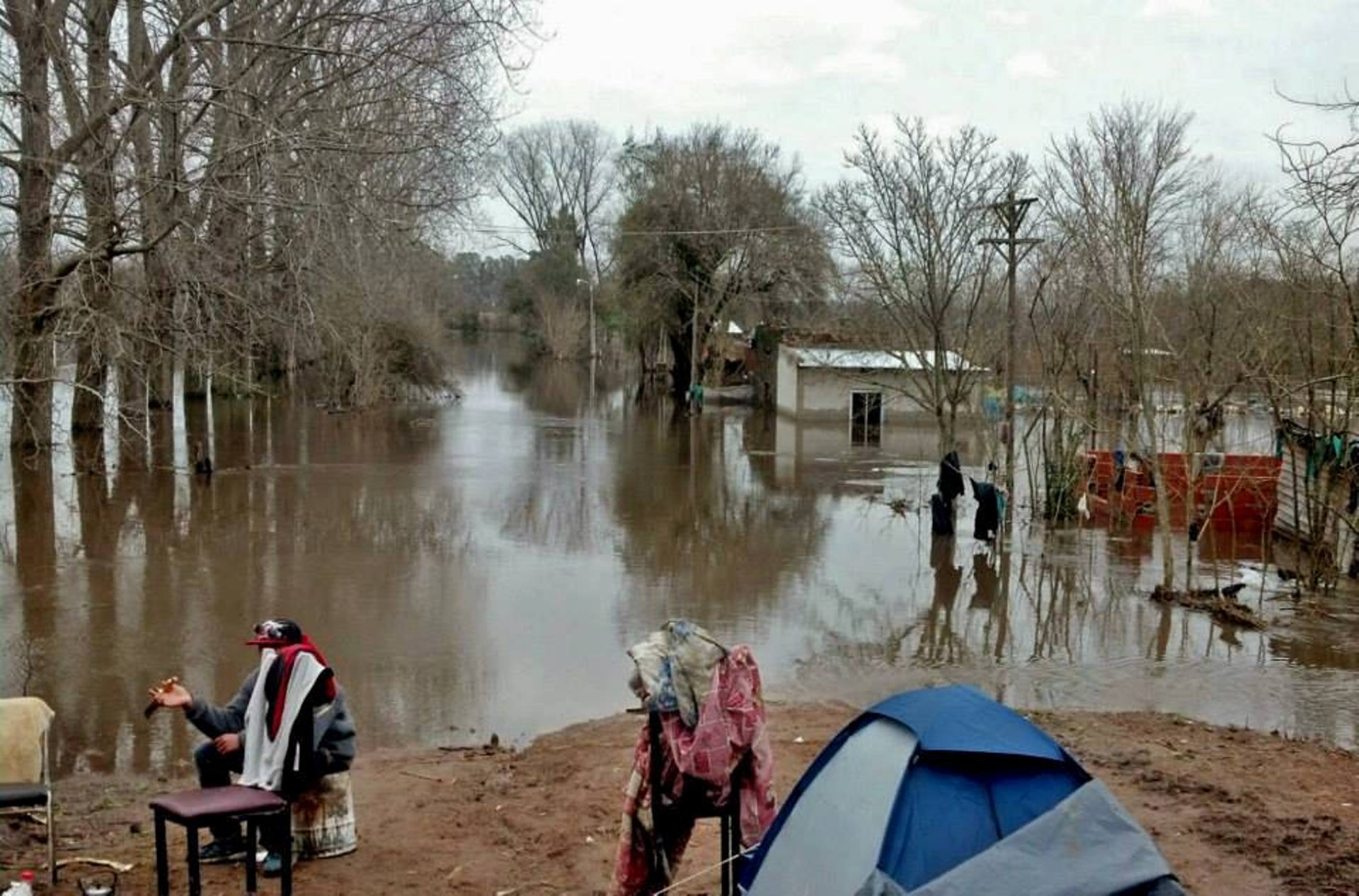 More than 10,000 people were evacuated from the province Flooded house in Mercedes, in Buonos Aires province of Argentina