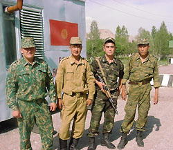 [Kyrgyzstan] Kyrgyz border guards near the Uzbek Sokh enclave
