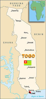 Map of Togo