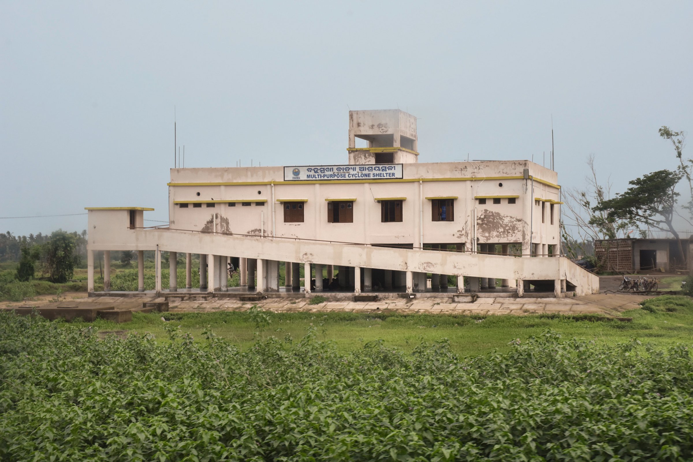 Photo of cyclone shelter after Cyclone Fani in India