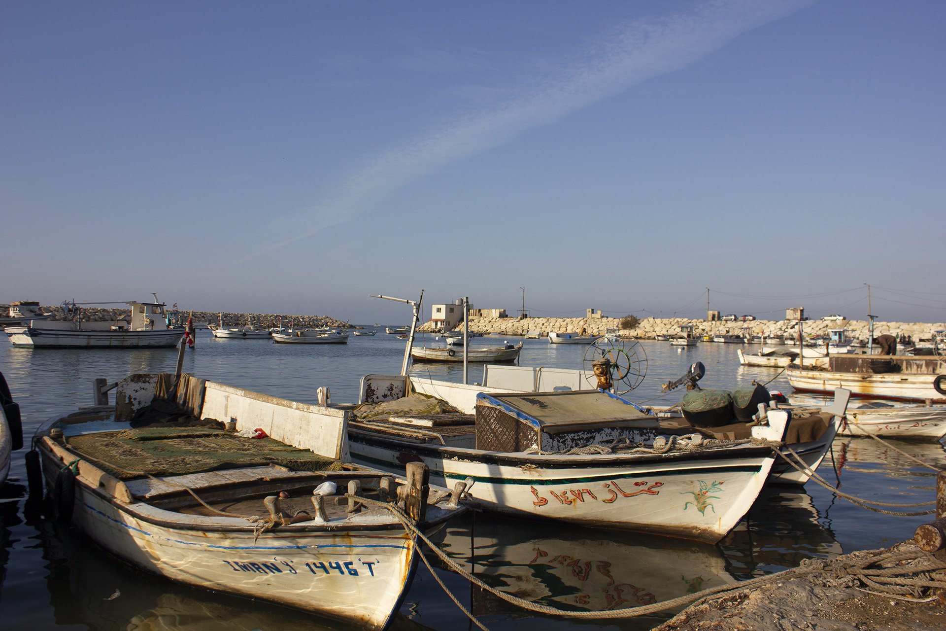 A fishing port north of the Lebanese city of Tripoli