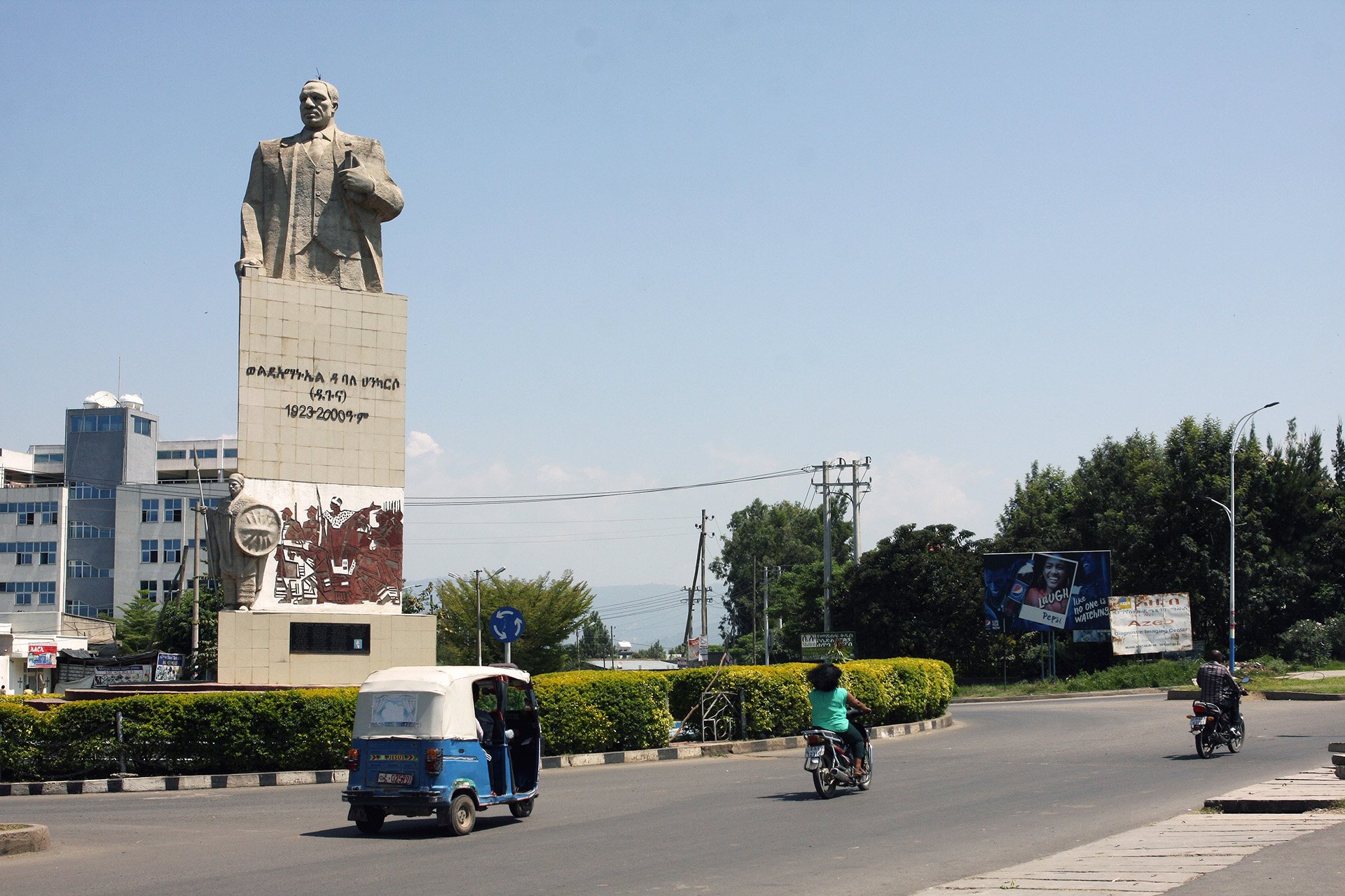 Statue in Hawassa of revered Sidama politician, Woldeamanuel Dubale.