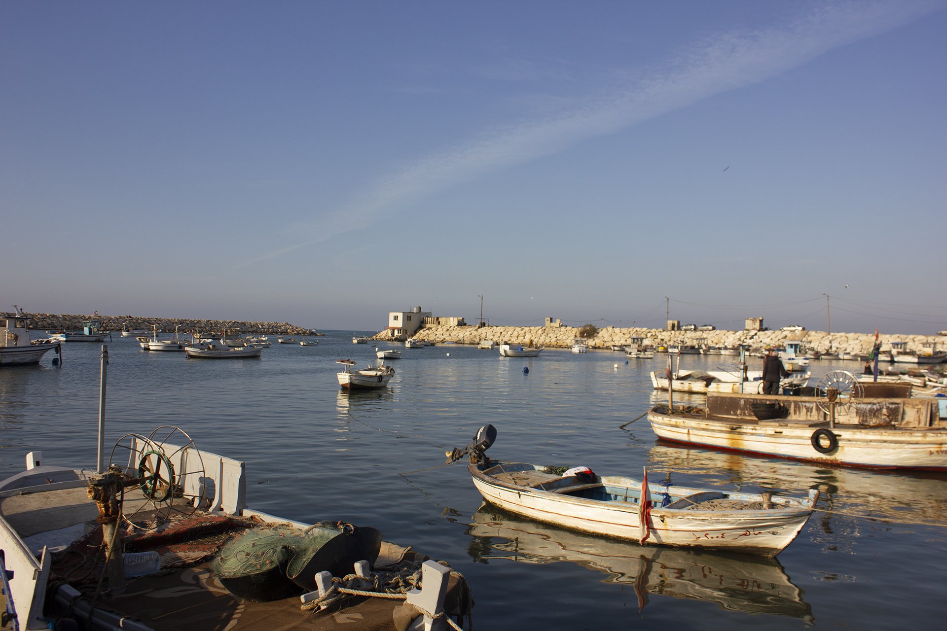 Small boats in a small port