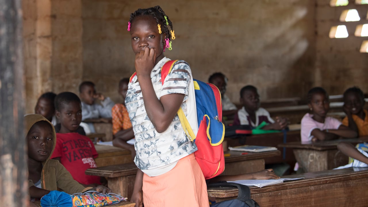 Children at school in Bangui