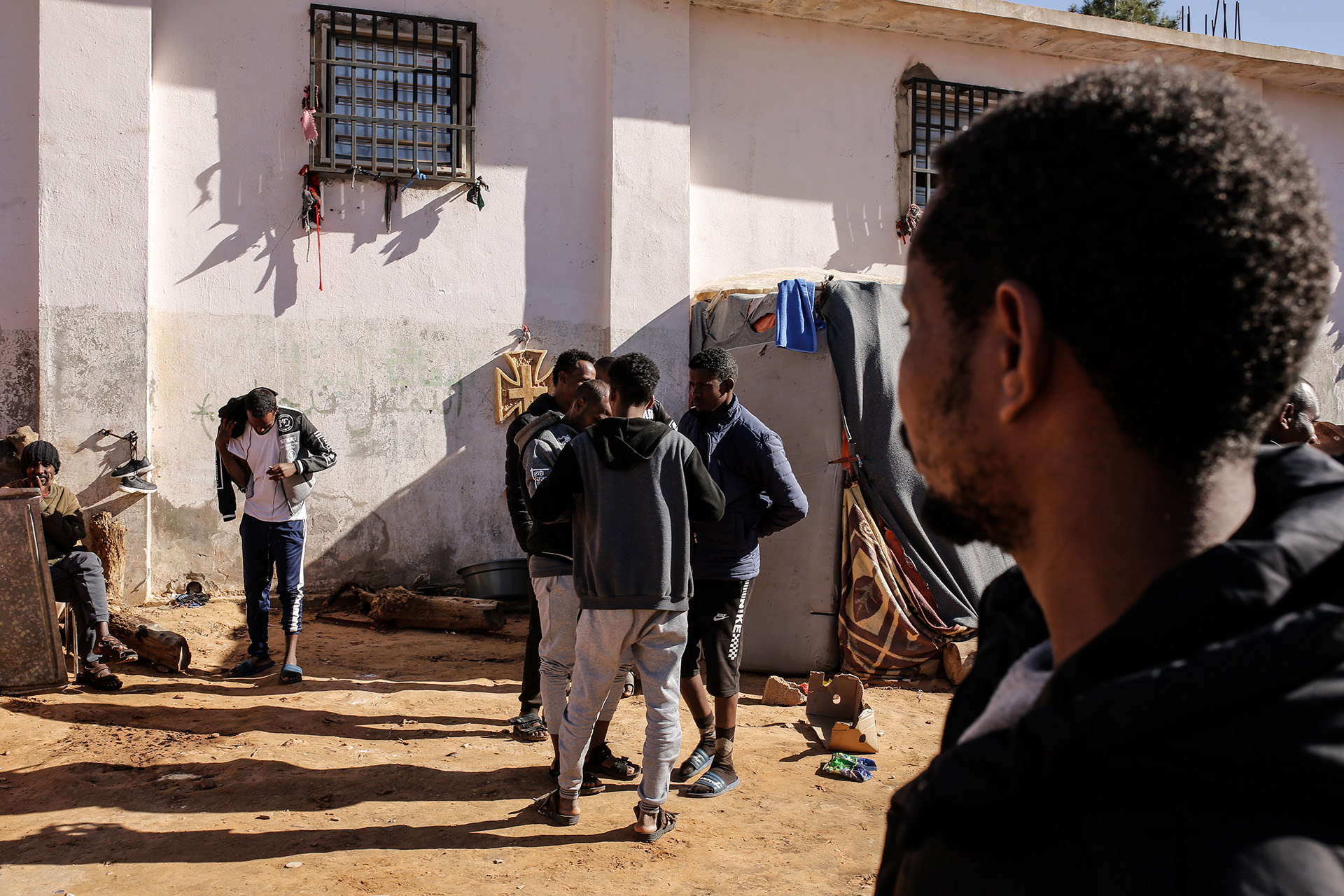 Asylum seekers and migrants remain in limbo in December 2020 at the Dhar el-Jebel detention centre in Zintan, waiting to be transferred to Tripoli weeks after the decision was made to close the facility.