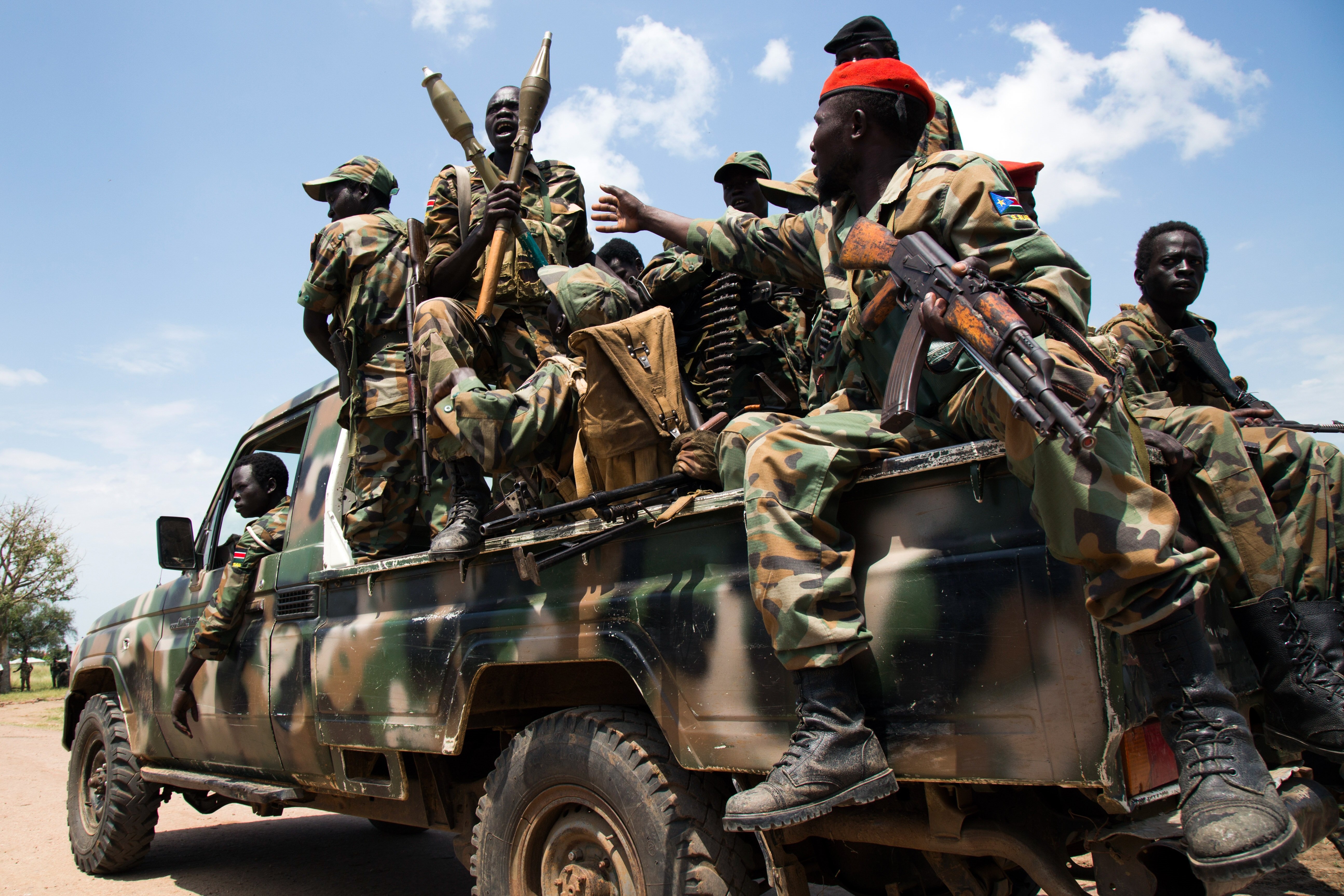 Victorious SPLA soldiers