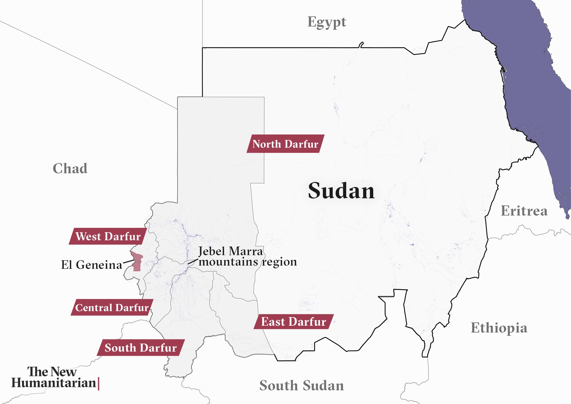 Map Of Darfur Sudan 