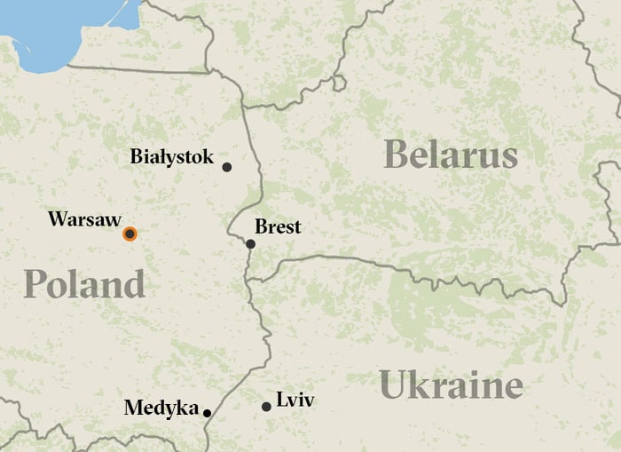 Map Ukraine Border Medyka 