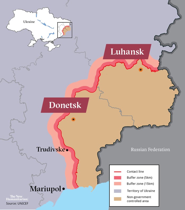 Map of the contact line in Ukraine