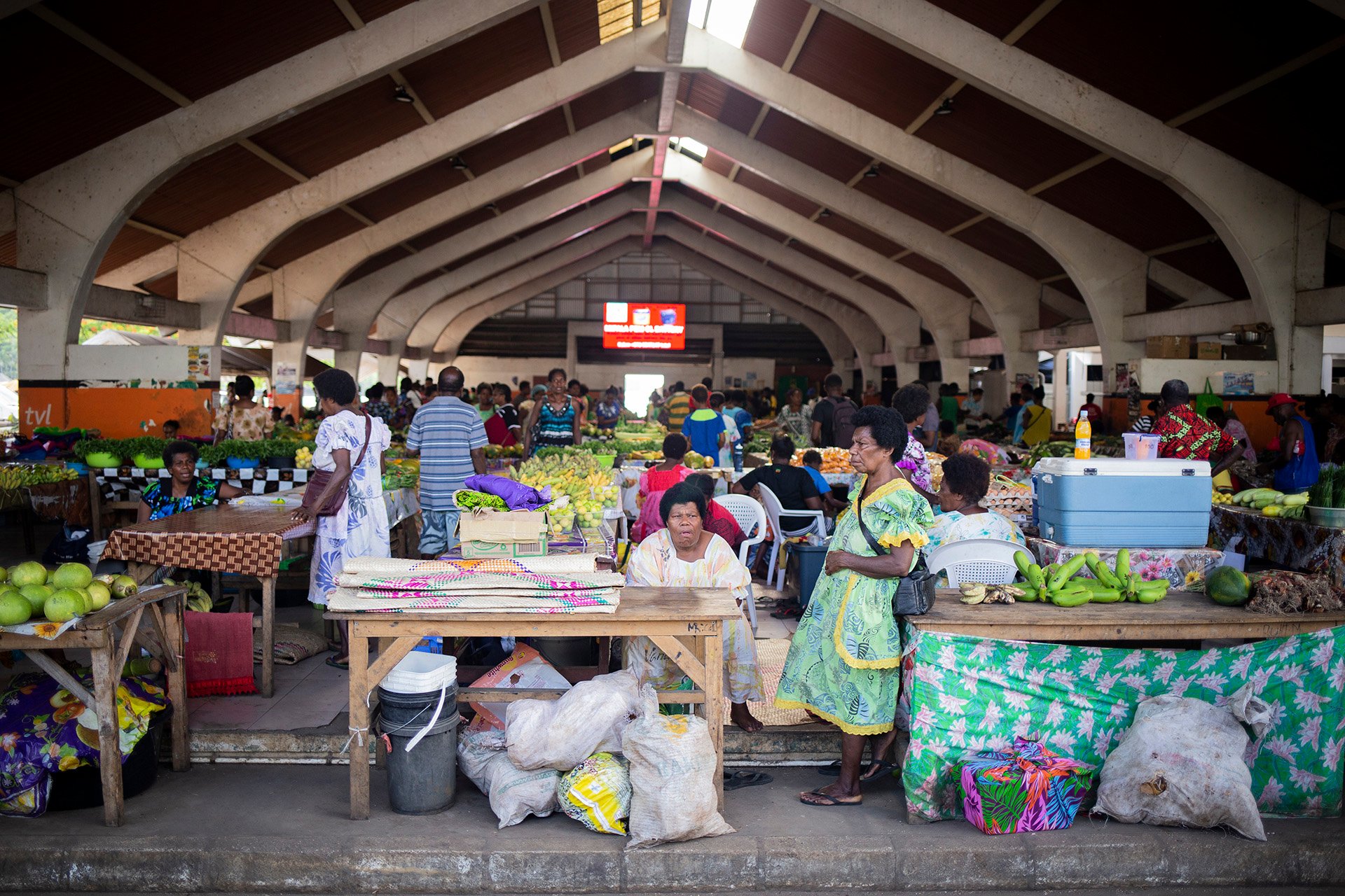 A photo of the largest vegetable market in Port Vila, Vanuatu’s capital