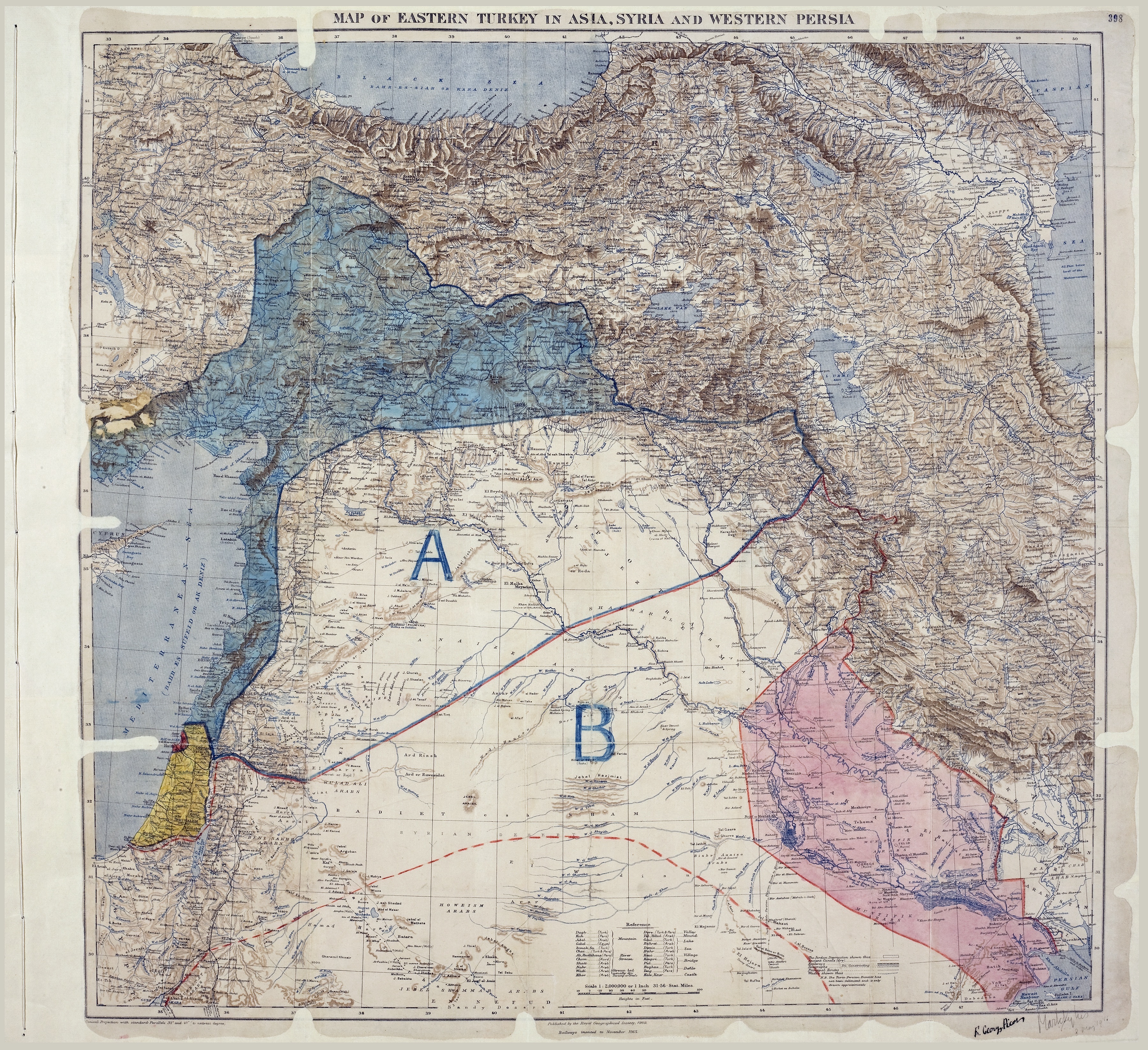 Sykes–Picot Agreement Map