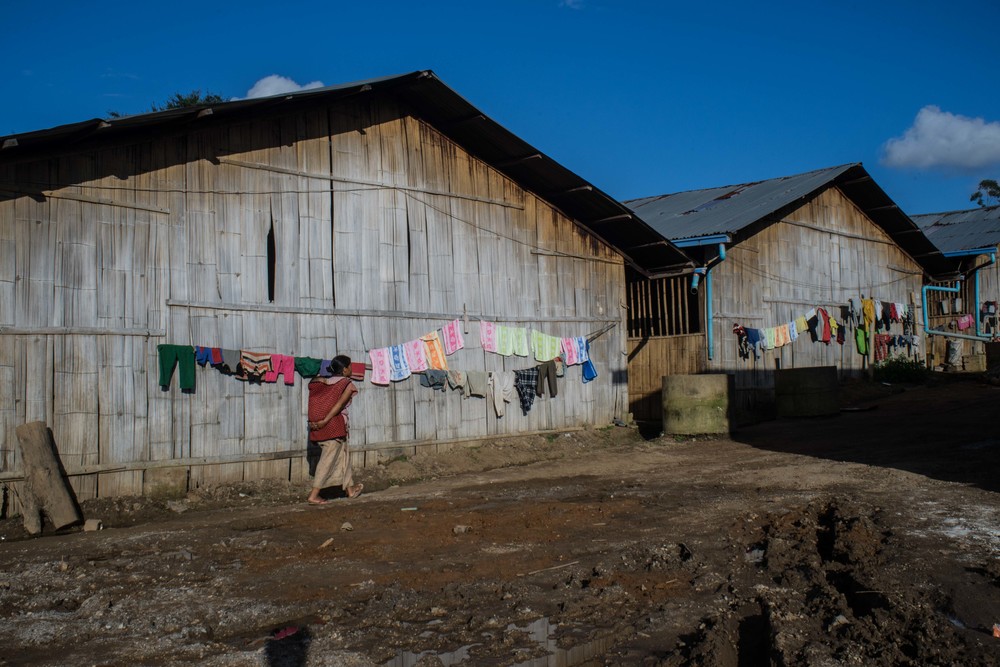 A camp in Khutkai for people displaced by conflict