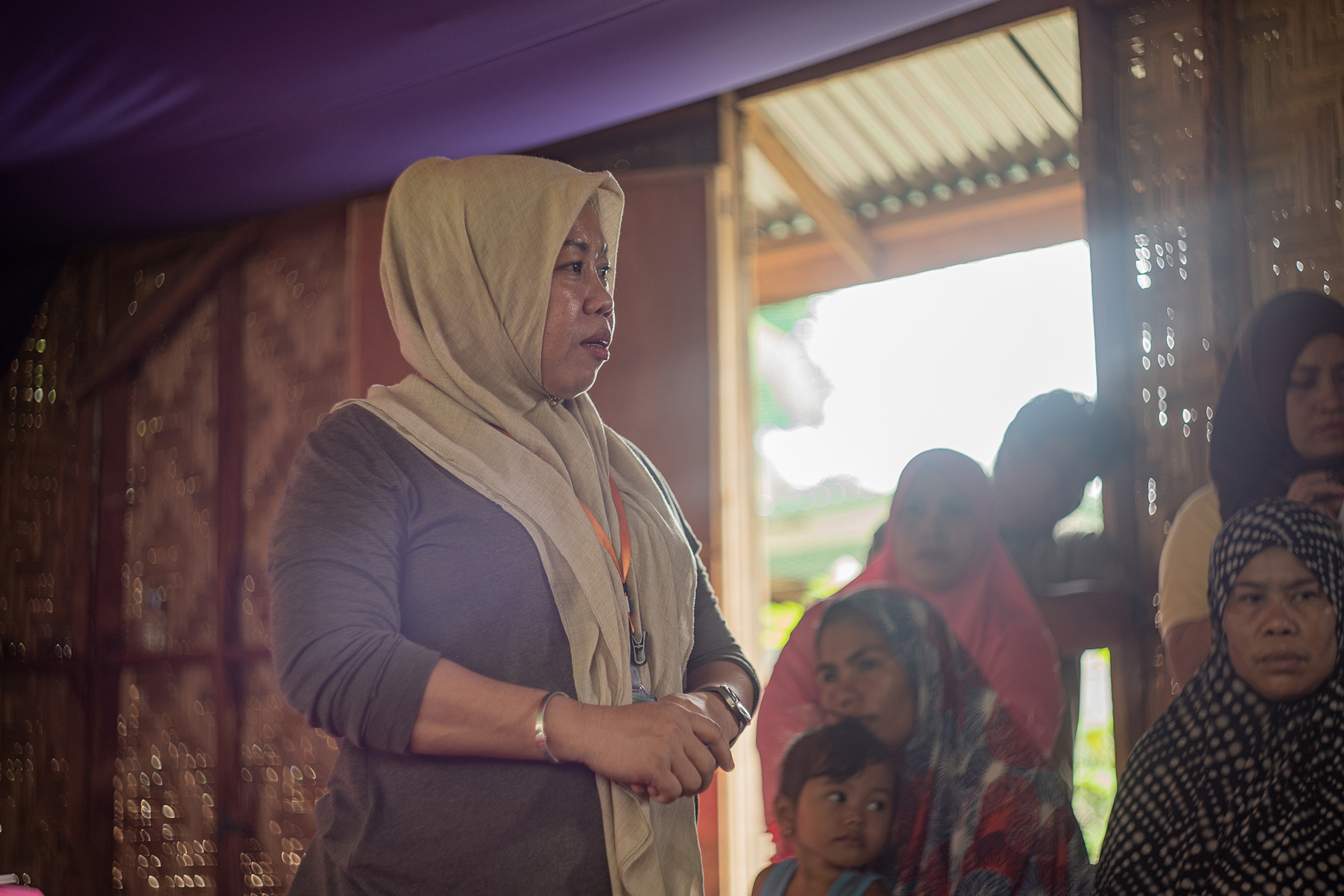 Noraida Abo speaks to women in Maguindanao