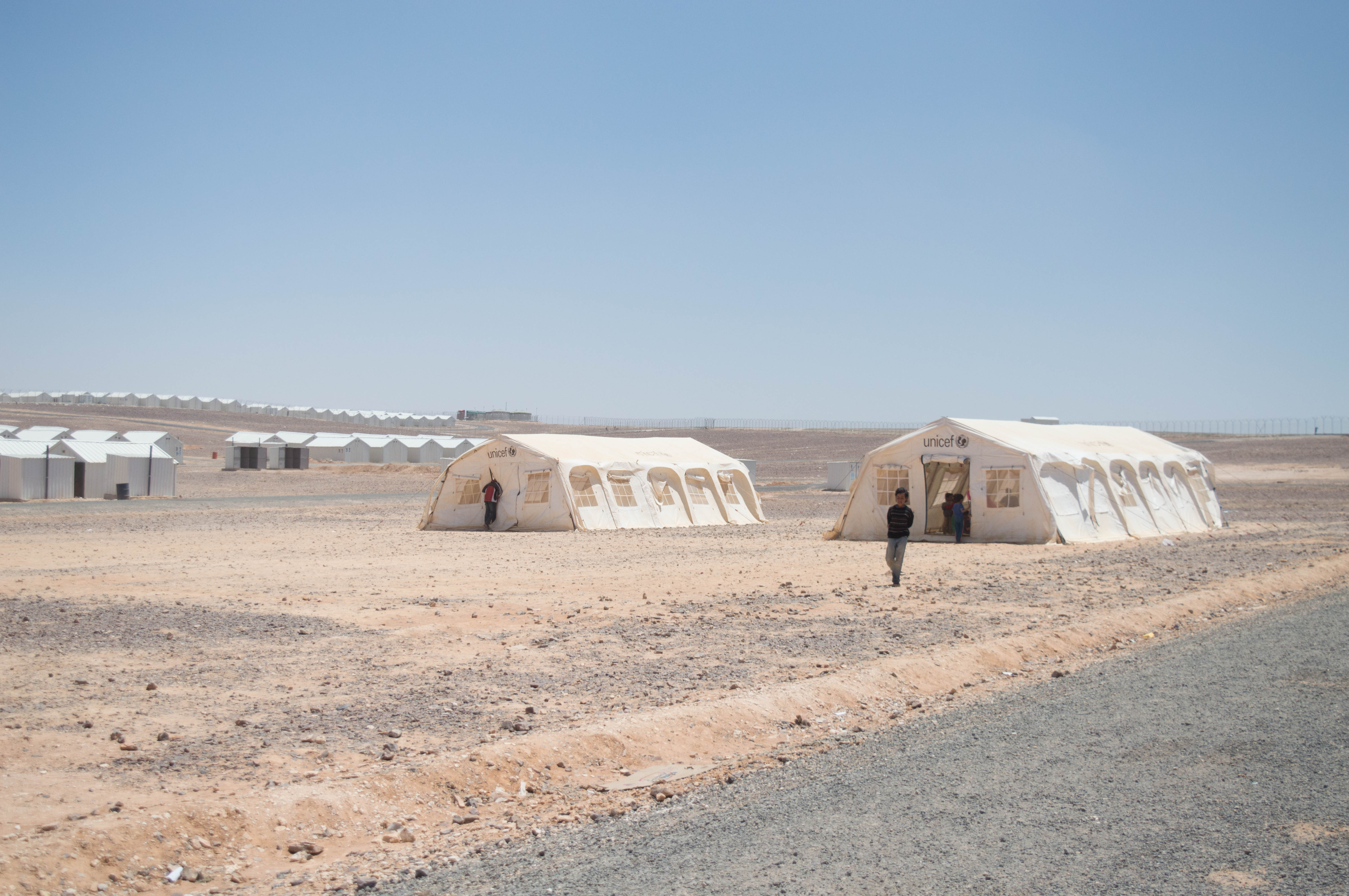 White tents