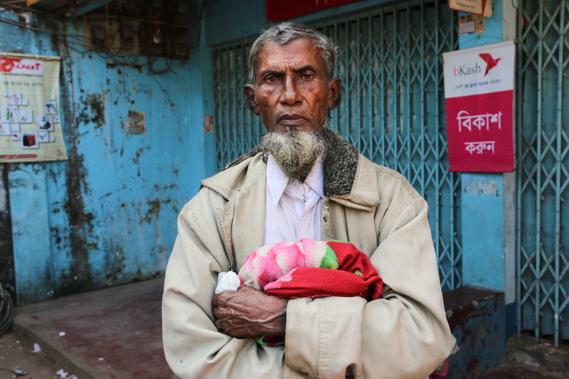 Dil Mohammed, 70, fled his village in Rakhine State in January 2018